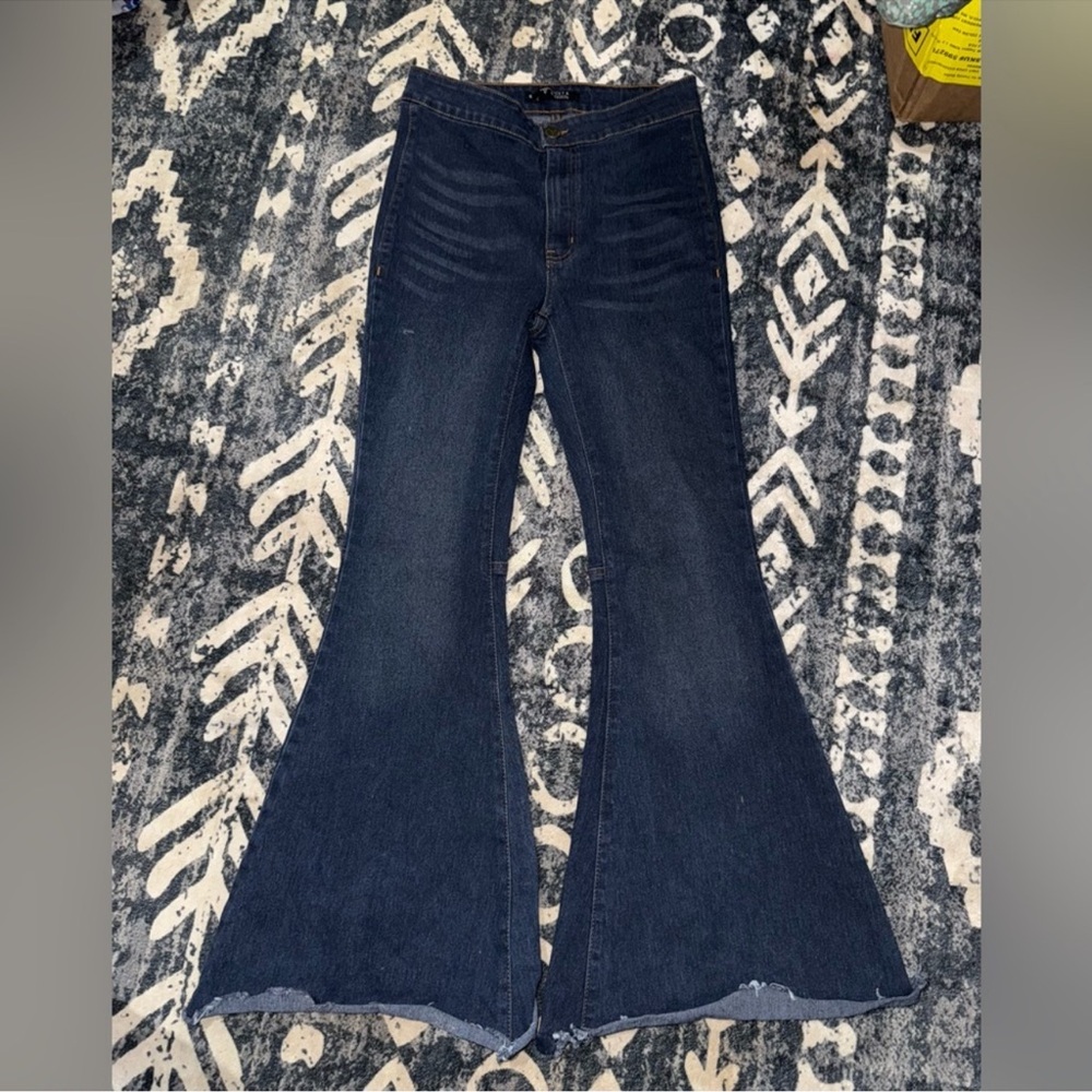Lucky & Blessed Dark Blue Flare Jeans